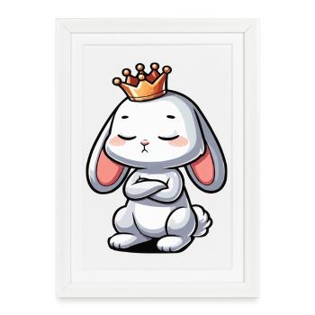 Lapin Lapin Lapin Longues Oreilles Thumper Ram - Affiche encadrée (27 × 37 cm) - blanc - Devant