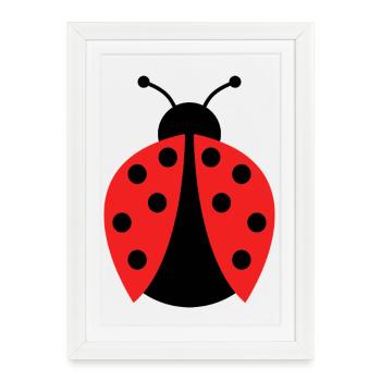 ladybug - Framed poster (27 × 37 cm) - white - Front