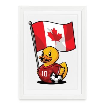 Maillot de football du Canada pour les fans - Affiche encadrée (27 × 37 cm) - blanc - Devant
