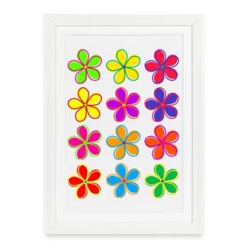 Daisy Flowers - Framed poster (27 × 37 cm) - white - Front
