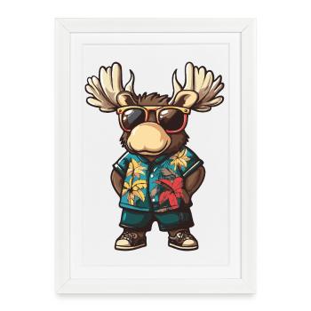 Fête de la bande dessinée Moose - Affiche encadrée (27 × 37 cm) - blanc - Devant
