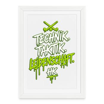 Technology. Tactics. Passion. - Framed poster (27 × 37 cm) - white - Front