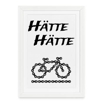 lustige Tassen, spruchtassen, Fahrradfans - Gerahmtes Poster (27 × 37 cm) - Weiß - Vorne