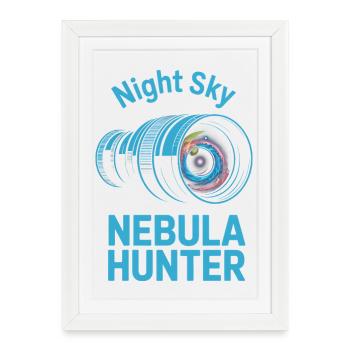 Night Sky Nebula Hunter - Framed poster (27 × 37 cm) - white - Front