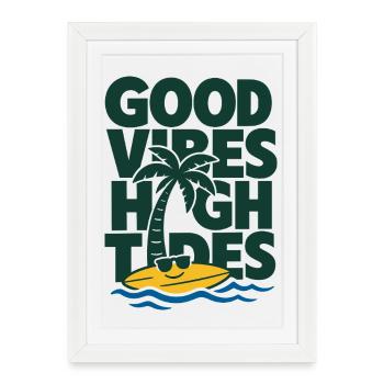 High Tides Summer - Framed poster (27 × 37 cm) - white - Front