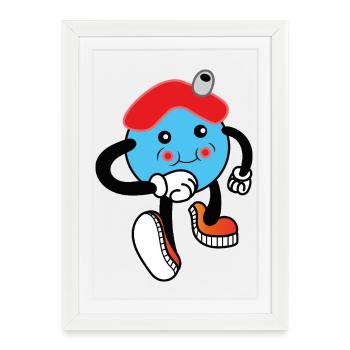 Bubble boy house - Affiche encadrée (27 × 37 cm) - blanc - Devant