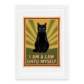 Je suis une loi à moi-même - Affiche encadrée (27 × 37 cm) - blanc - Devant