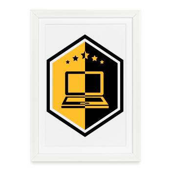 Computing / Informatik / Informatique - Affiche encadrée (27 × 37 cm) - blanc - Devant
