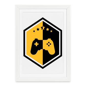 Gamer / Gaming - Affiche encadrée (27 × 37 cm) - blanc - Devant