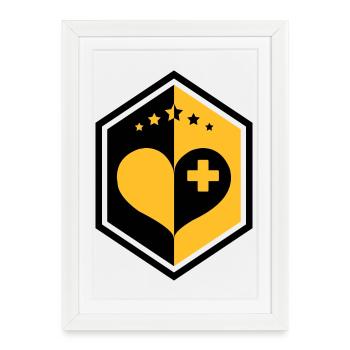 Cardiologist Kardiologe Cardiologue Doctor - Framed poster (27 × 37 cm) - white - Front