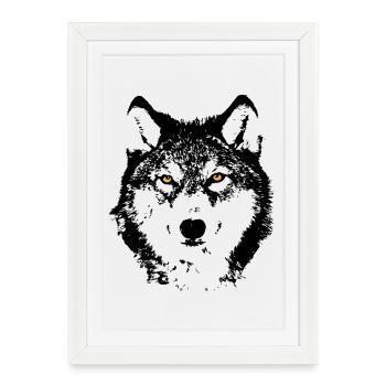 Golden Eyes in the Shadows - Framed poster (27 × 37 cm) - white - Front