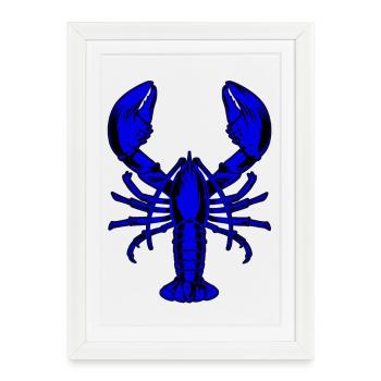 Blue lobster - Framed poster (27 × 37 cm) - white - Front
