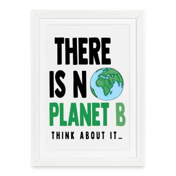 Planet B (black) - Affiche encadrée (27 × 37 cm) - blanc - Devant