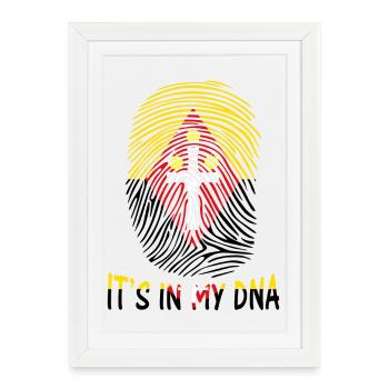 t-shirt drapeau de Best Nederland c’est dans mon ADN - Affiche encadrée (27 × 37 cm) - blanc - Devant