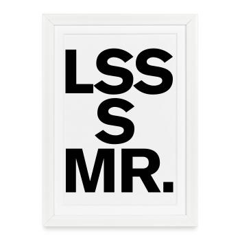 Architecture Design Art Minimalisme Moins c’est plus - Affiche encadrée (27 × 37 cm) - blanc - Devant