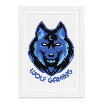 WOLF GAMING - Framed poster (27 × 37 cm) - white - Front