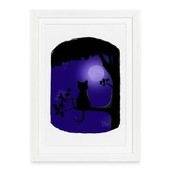 Purfect Night - Framed poster (27 × 37 cm) - white - Front