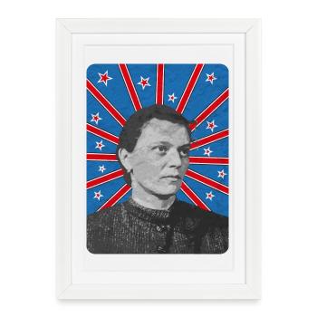 T-shirt Virginia Tonelli antifasciste Frioulan - Affiche encadrée (27 × 37 cm) - blanc - Devant