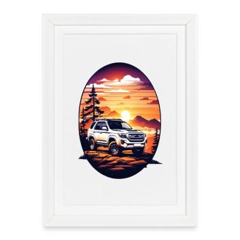 Off-road vehicle - Framed poster (27 × 37 cm) - white - Front
