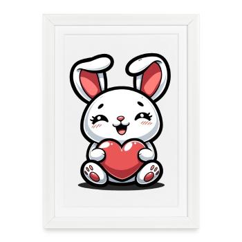 Valentine's Day gift for him and her - Framed poster (27 × 37 cm) - white - Front