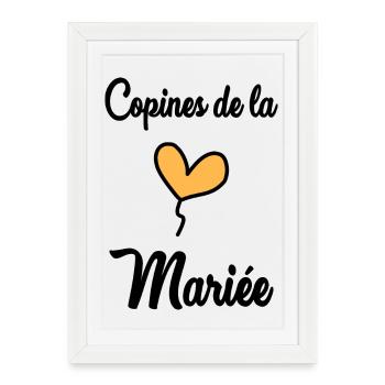 BRIDE-TO-BE. Bachelorette party. WEDDING. TEAM. TEAM BRIDAL - Framed poster (27 × 37 cm) - white - Front