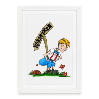 Craquelin Blonde - Affiche encadrée (27 × 37 cm) - blanc - Devant