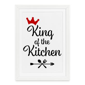 Men's Cooking Apron - Framed poster (27 × 37 cm) - white - Front