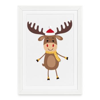 Noël drôle - Affiche encadrée (27 × 37 cm) - blanc - Devant