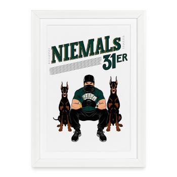 Never 31 - Framed poster (27 × 37 cm) - white - Front