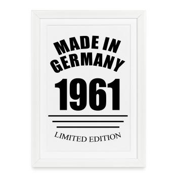 Fabriqué en Allemagne 1961 Édition limitée - Affiche encadrée (27 × 37 cm) - blanc - Devant