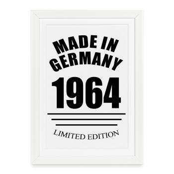 Fabriqué en Allemagne 1964 édition limitée - Affiche encadrée (27 × 37 cm) - blanc - Devant