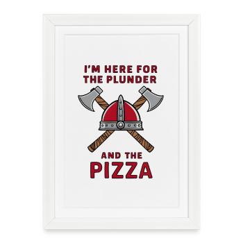 Pillage viking - Affiche encadrée (27 × 37 cm) - blanc - Devant
