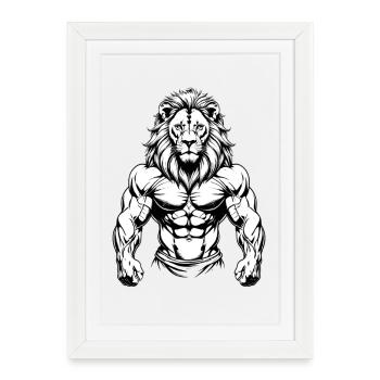 Strength of Leo - Framed poster (27 × 37 cm) - white - Front