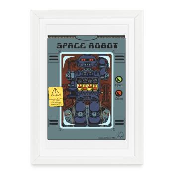 Toy Space Robot. - Framed poster (27 × 37 cm) - white - Front