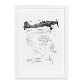 IL-2 - Affiche encadrée (27 × 37 cm) - blanc - Devant