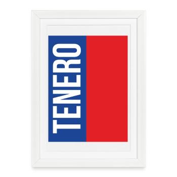 T-shirt Tenero à la mode - Affiche encadrée (27 × 37 cm) - blanc - Devant