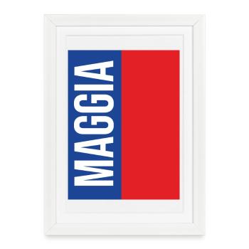T-shirt souvenir Maggia Tessin - Affiche encadrée (27 × 37 cm) - blanc - Devant