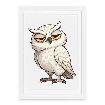 Joueur de dessins animés Gamer écureuil mignon - Affiche encadrée (27 × 37 cm) - blanc - Devant