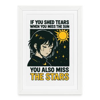 Miss the stars - Framed poster (27 × 37 cm) - white - Front