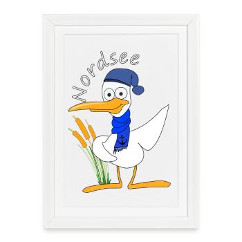 North Sea - Framed poster (27 × 37 cm) - white - Front