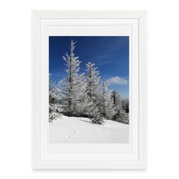 Winter Forest Snow Magic - Framed poster (27 × 37 cm) - white - Front