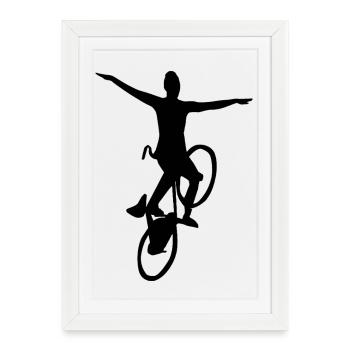 Artistic cycling, artistic cycling, indoor cycling - Framed poster (27 × 37 cm) - white - Front