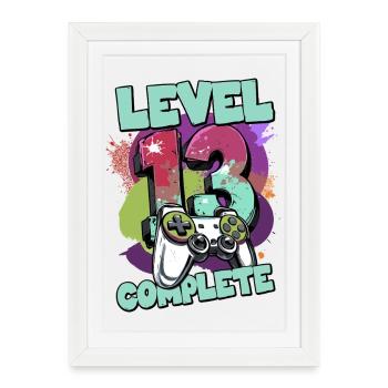 Niveau 13 Jeu complet Splash vieux de plusieurs années - Affiche encadrée (27 × 37 cm) - blanc - Devant