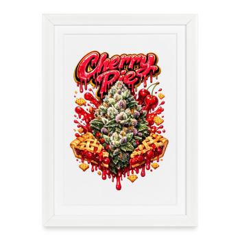 Cherry Pie Graffiti Print - Framed poster (27 × 37 cm) - white - Front