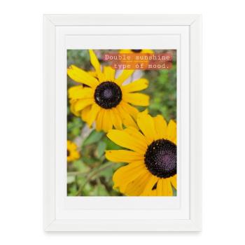Double soleil - Affiche encadrée (27 × 37 cm) - blanc - Devant