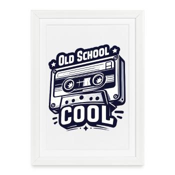 Retro Cassettes - Framed poster (27 × 37 cm) - white - Front