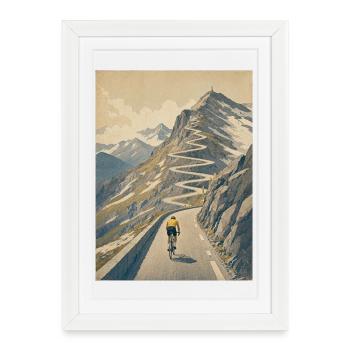 Road to the Summit — Cycling Memory - Framed poster (27 × 37 cm) - white - Front