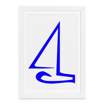 Voile - Affiche encadrée (27 × 37 cm) - blanc - Devant