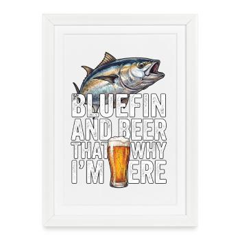 Pêche à la bière à l’aton rouge - Affiche encadrée (27 × 37 cm) - blanc - Devant