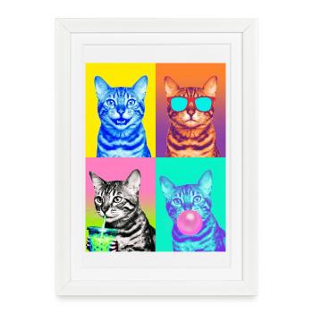 Cats Bengal Cat - Framed poster (27 × 37 cm) - white - Front